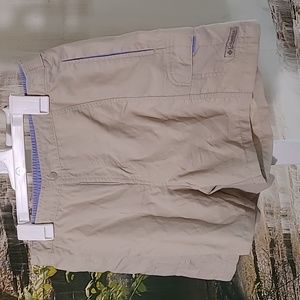 Columbia Womens 8 lightweight classic khaki casual cargo shorts